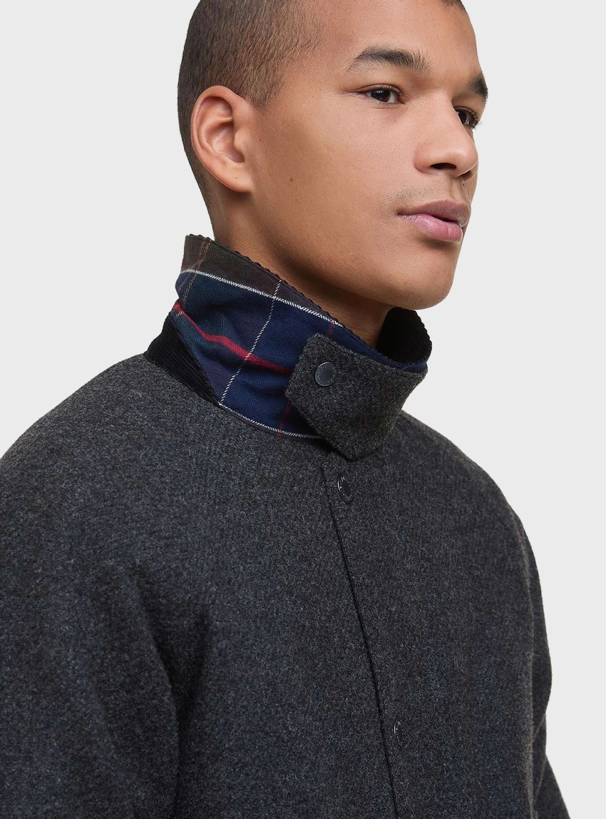 Barbour Bedale Wool Jacket - Dark Grey