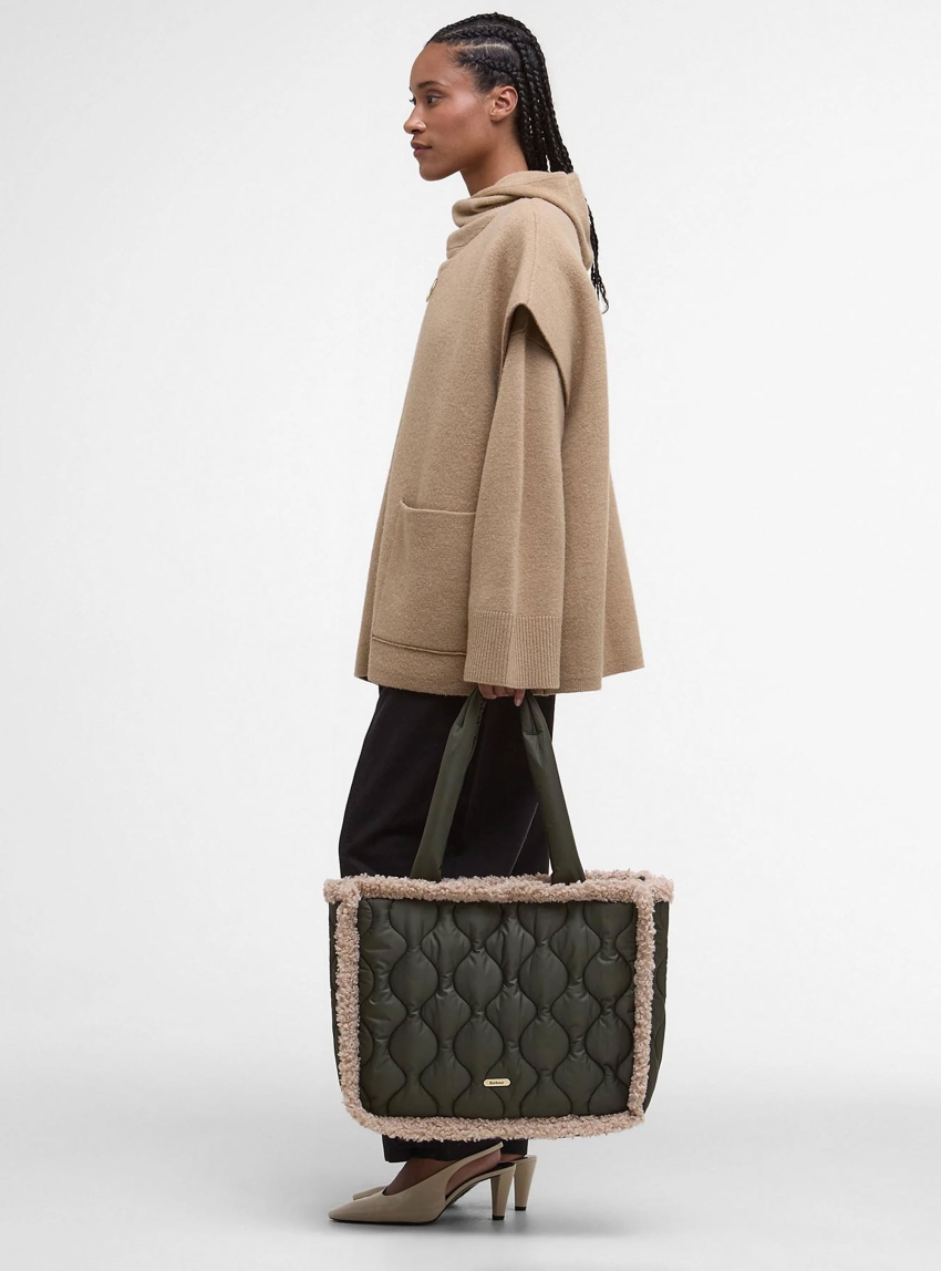 Barbour Marnie Quilted Tote Bag - Olive 