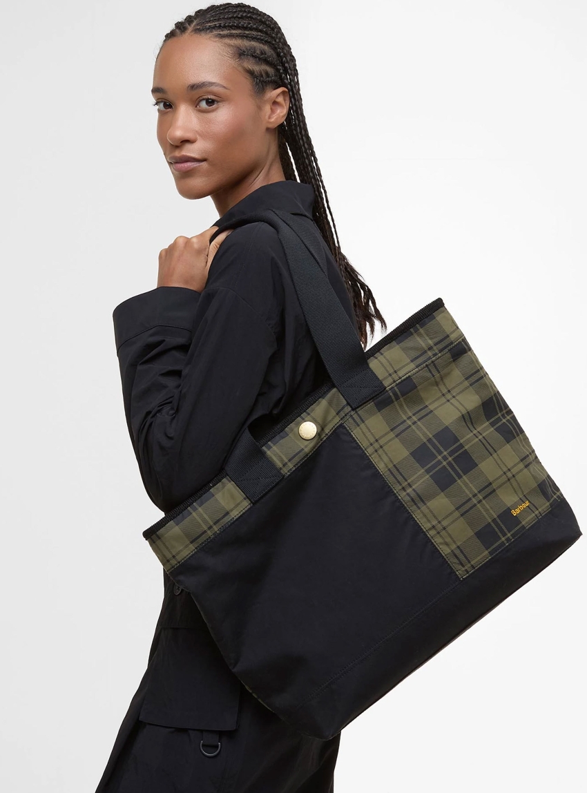 Barbour Mya Patchwork Tote Bag - Olive 