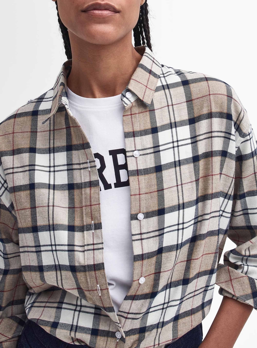 Barbour Elishaw Relaxed Long-Sleeved Shirt - Beige