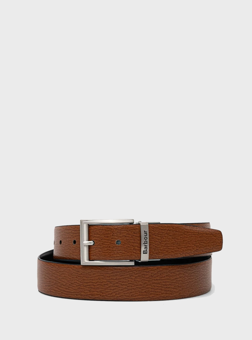 Barbour Fife Reversible Leather Belt - Black
