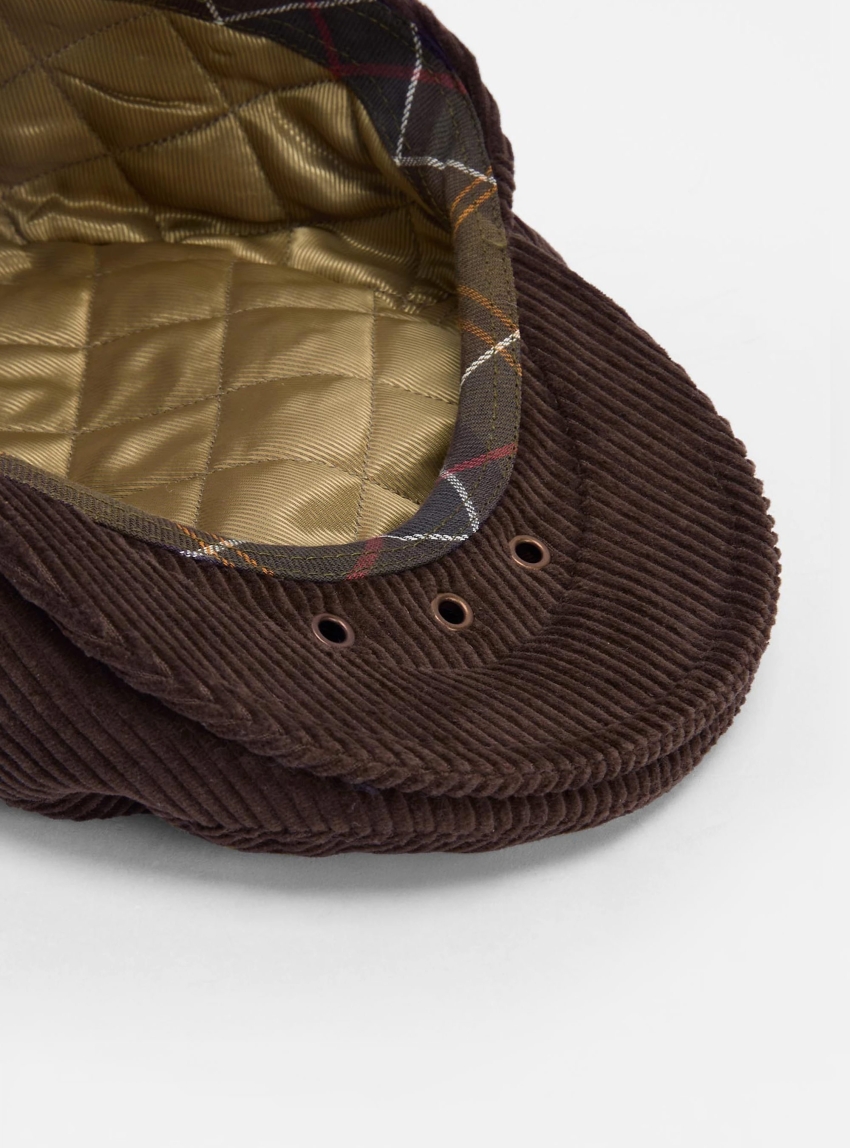 Barbour Westdale Cord Flat Cap - Brown