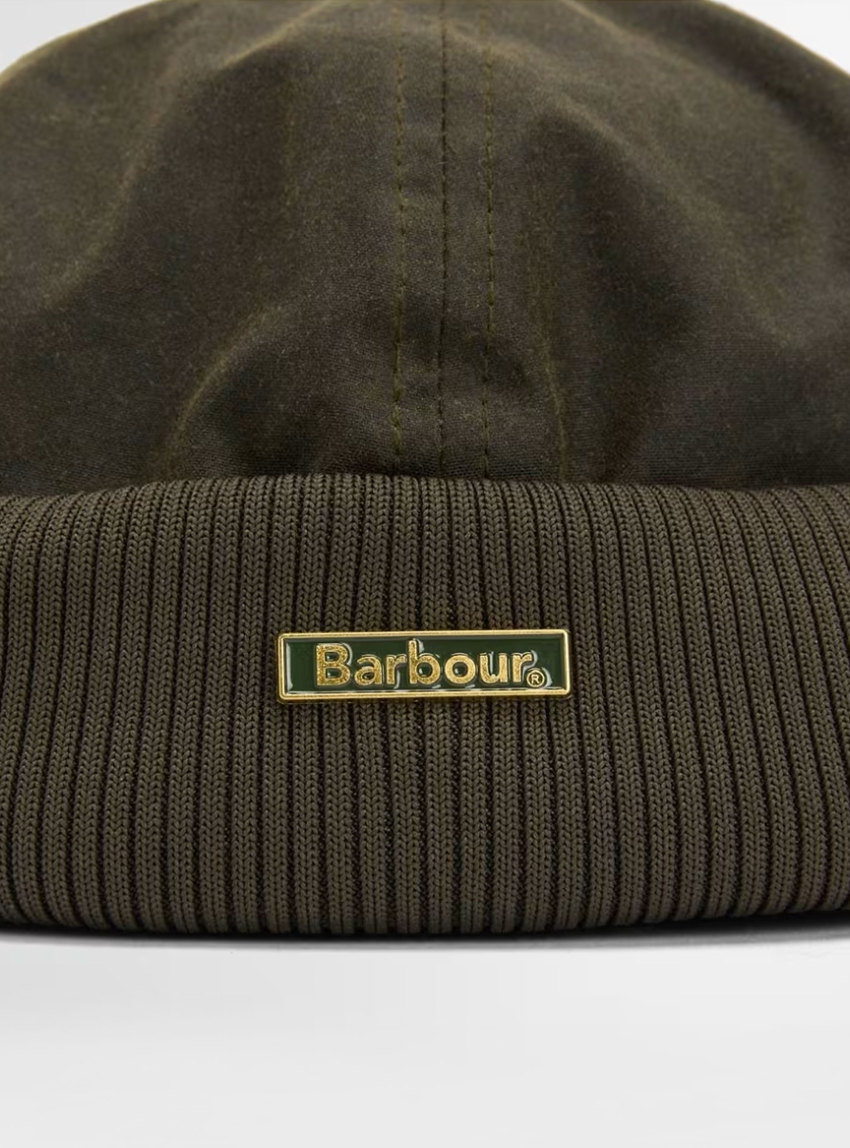 Barbour Oakmoor Waxed Docker Hat - Olive 