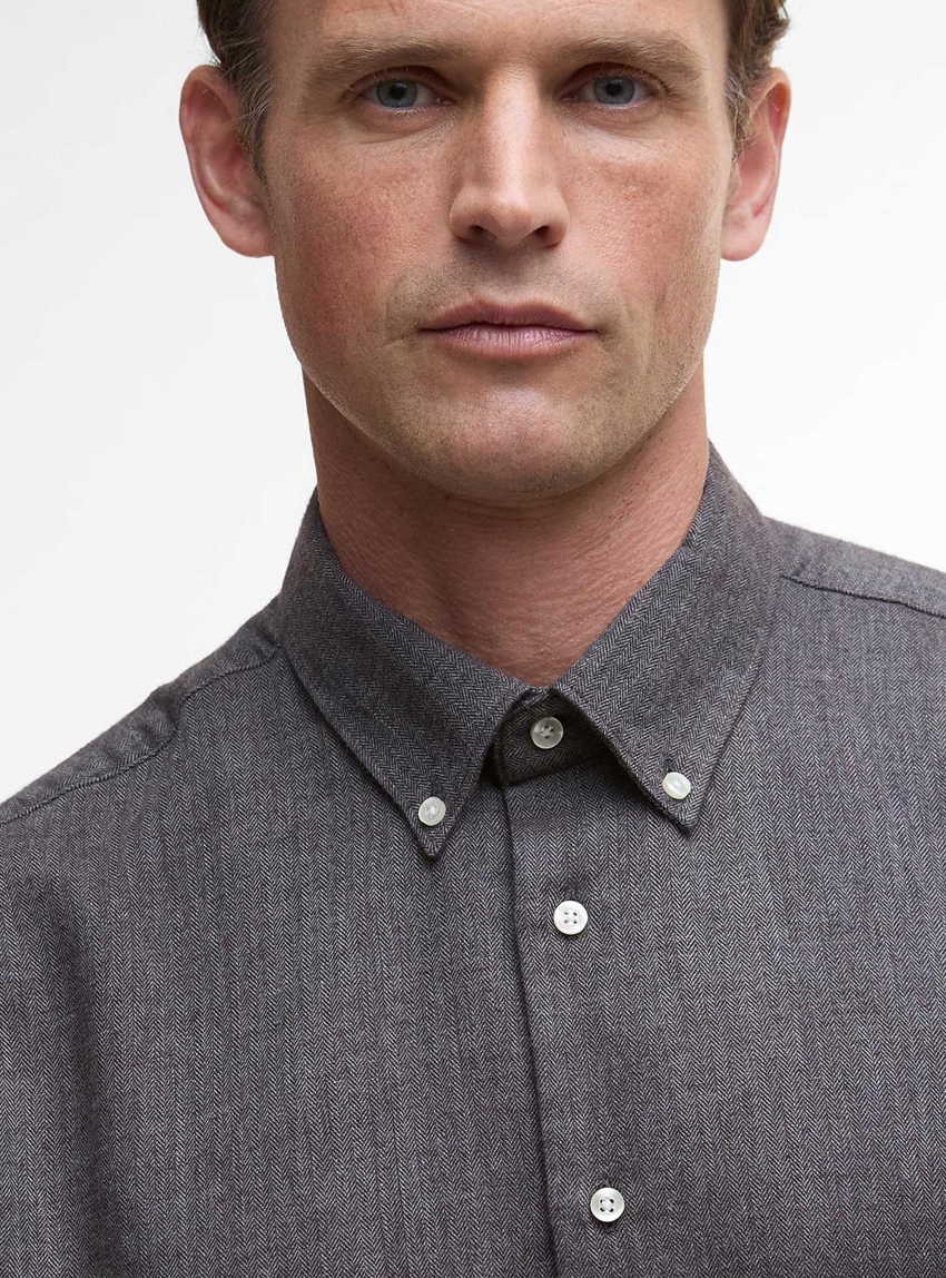 Barbour Tamish Regular Long-Sleeved Shirt - Grey Melange