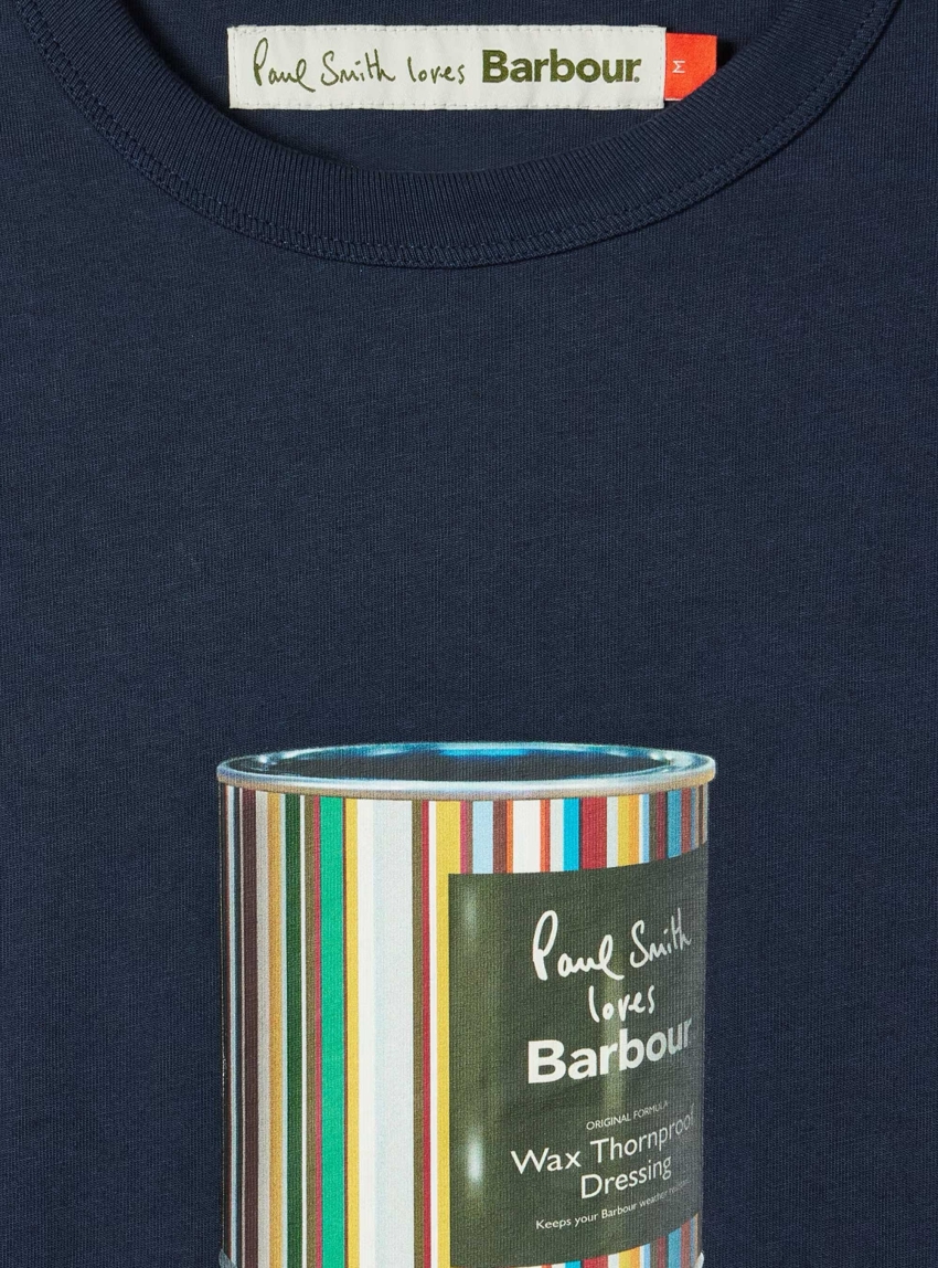 Barbour Barbour X Paul Smith Wax Can T-Shirt - Blue