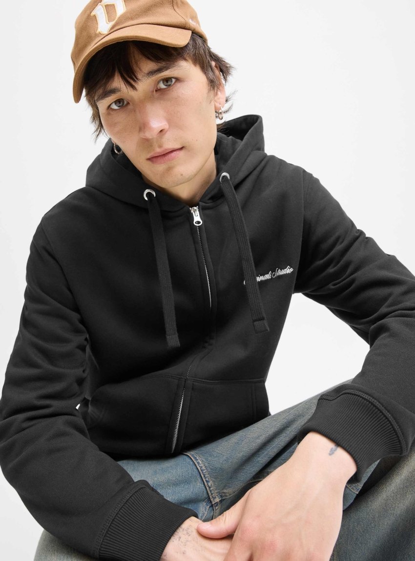 Jack & Jones Norrebro Sweat Zip Hoodie - Black