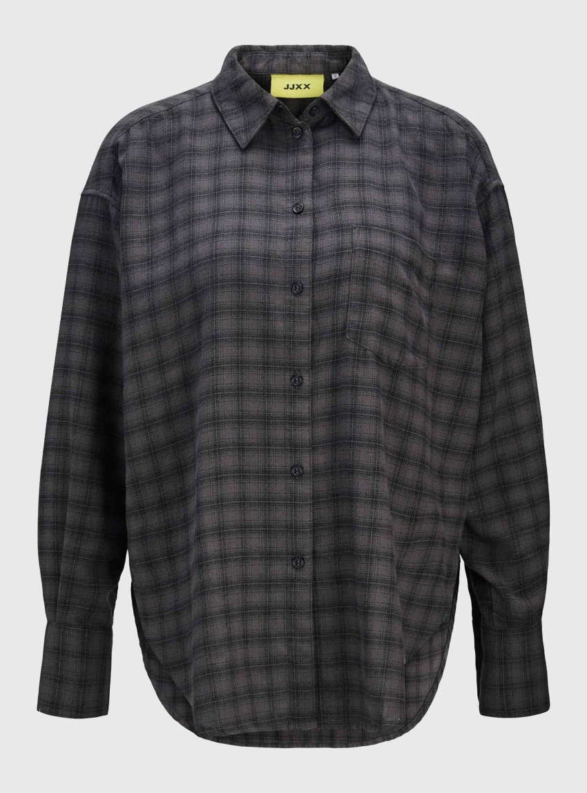 JJXX Jamie Flannel Loose Shirt - Grey