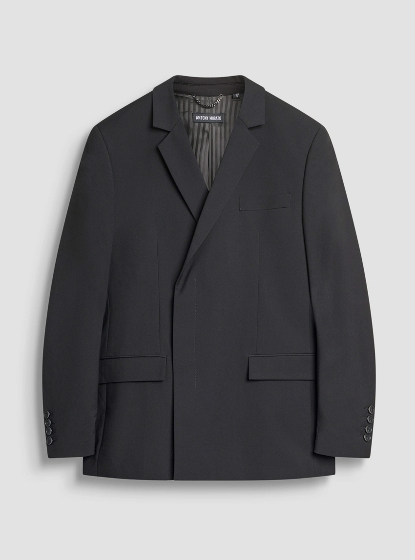 Antony Morato Alan Regular Fit  In Stretch Viscose Blend Jacket - Black