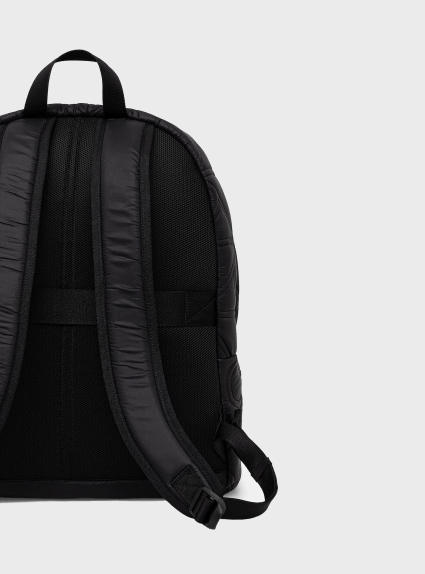 Calvin Klein Puffer Monogram Logo Backpack - Black