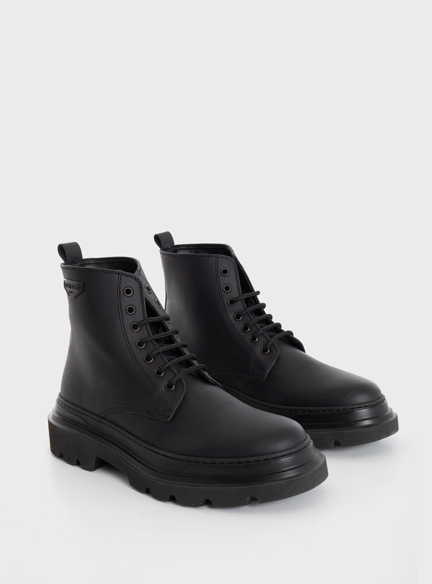 Antony Morato Harness Lace Up Boots  - Black