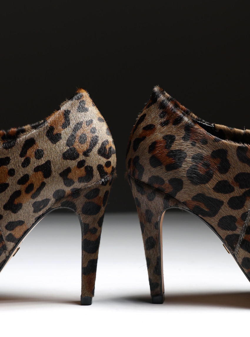 Carrano Leather Ankle Boots - Animal Print