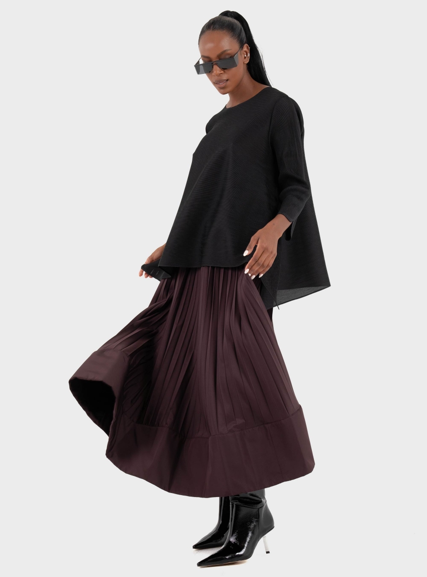 Mei Mei J Skirt  - Aubergine