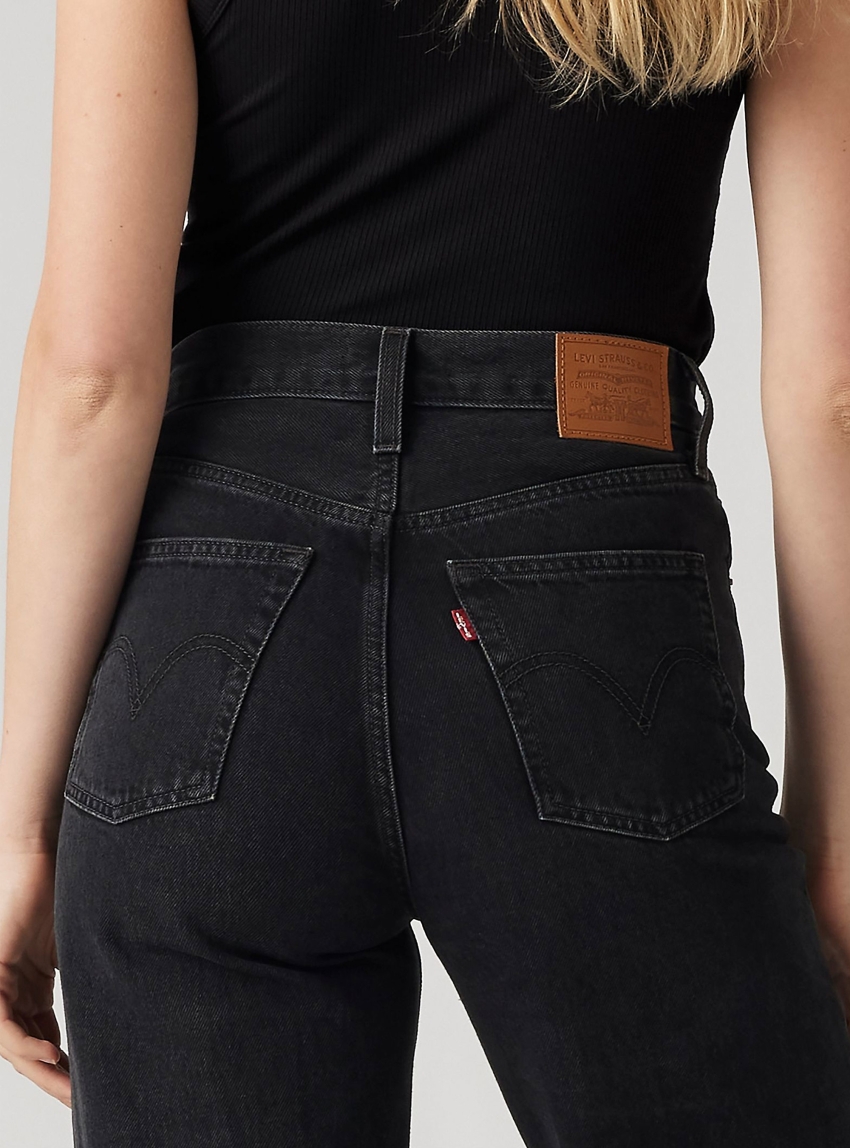 Levi's Ribcage Wide Leg Jeans - Black Denim