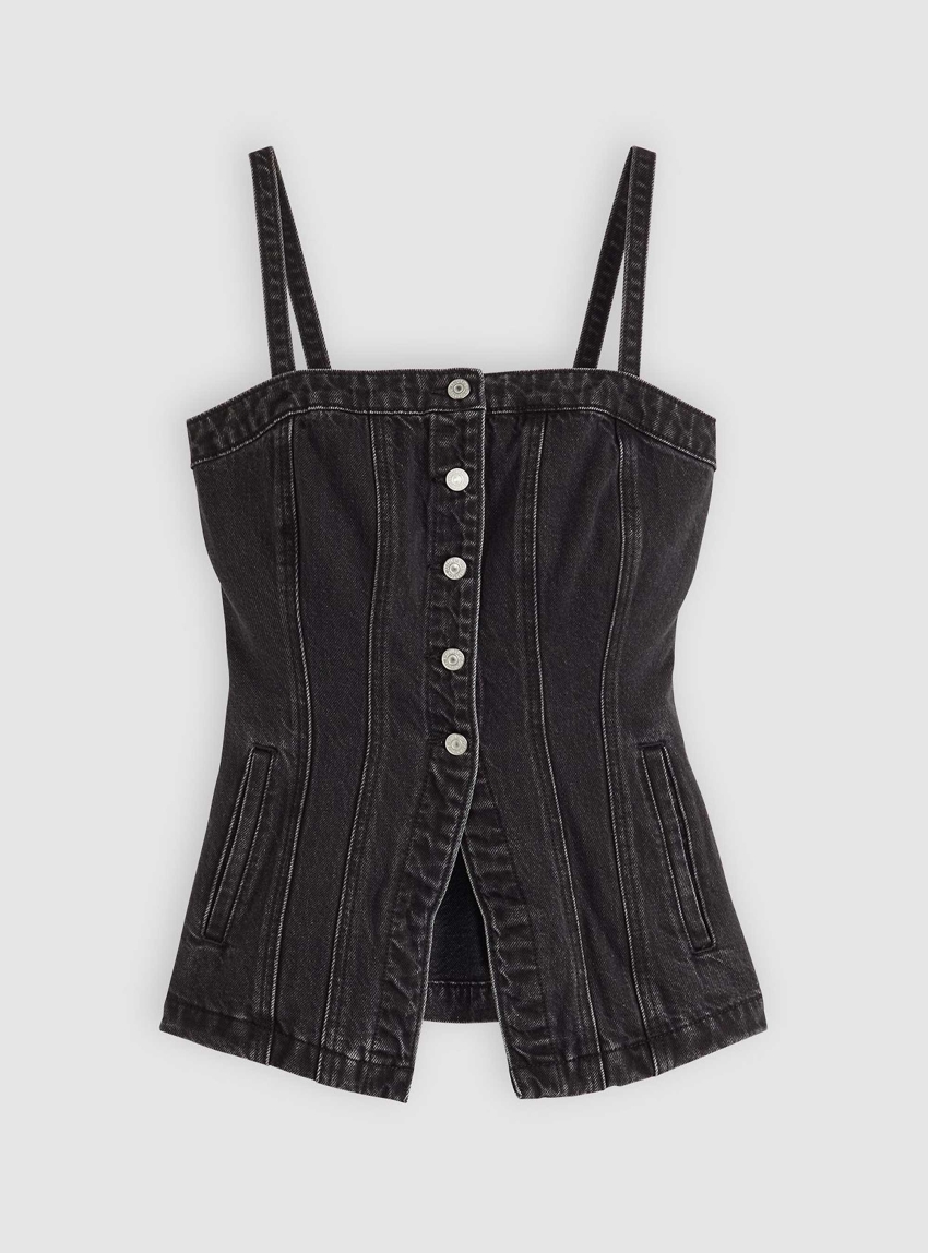 Levi's Tailored Bustier - Black Denim