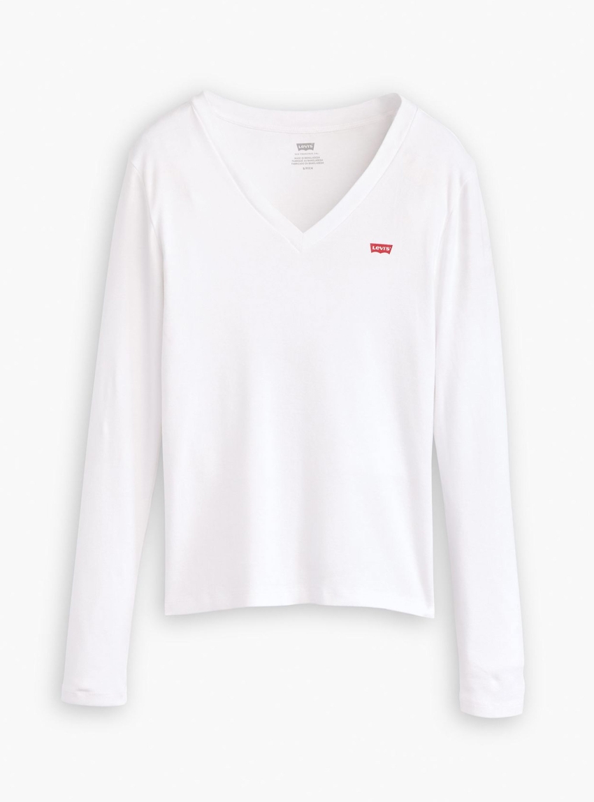 Levi's Essential Housemark Long-sleeve Tee - White
