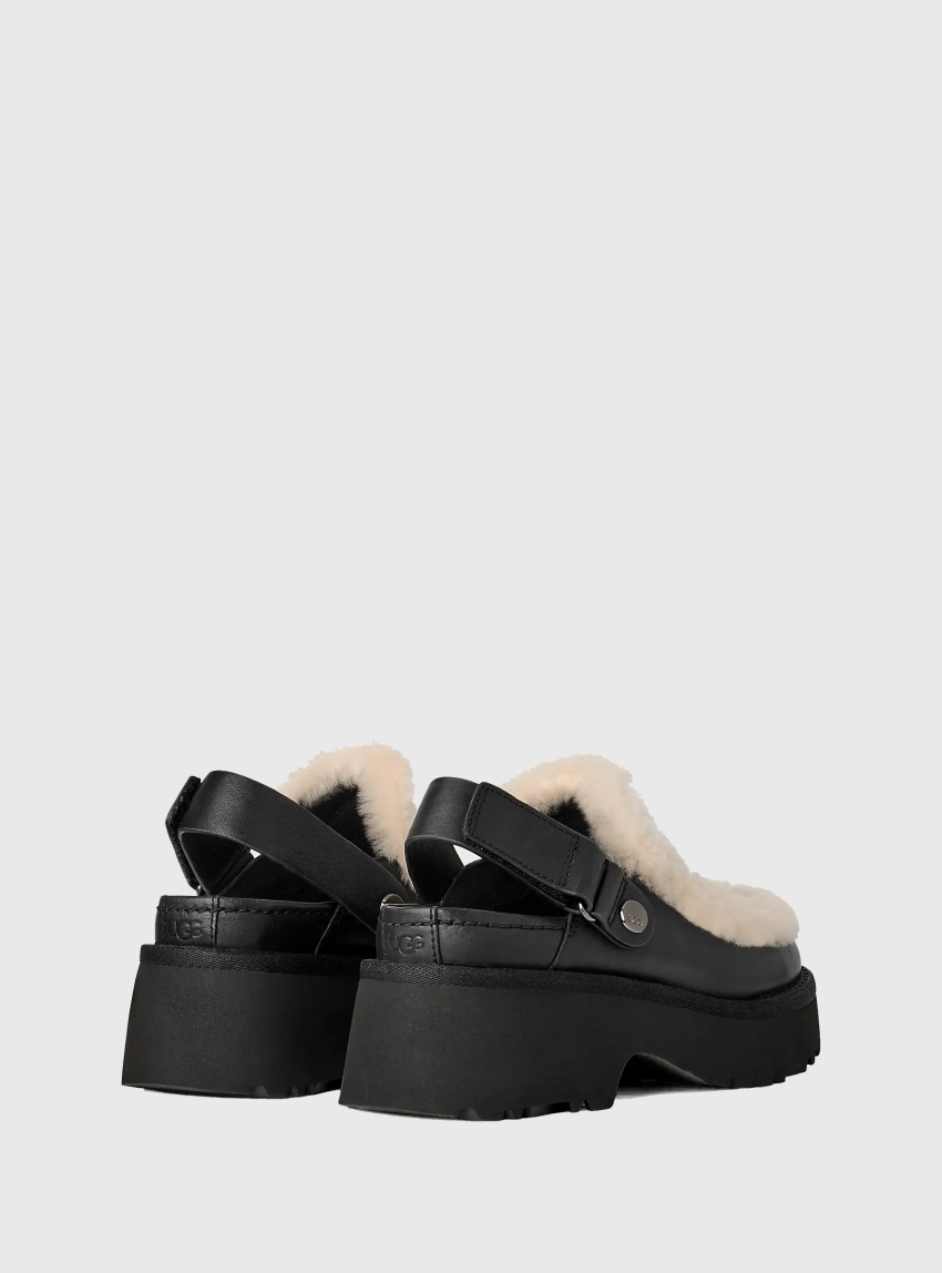 UGG New Heights Esmee Clogs LTHR - Black