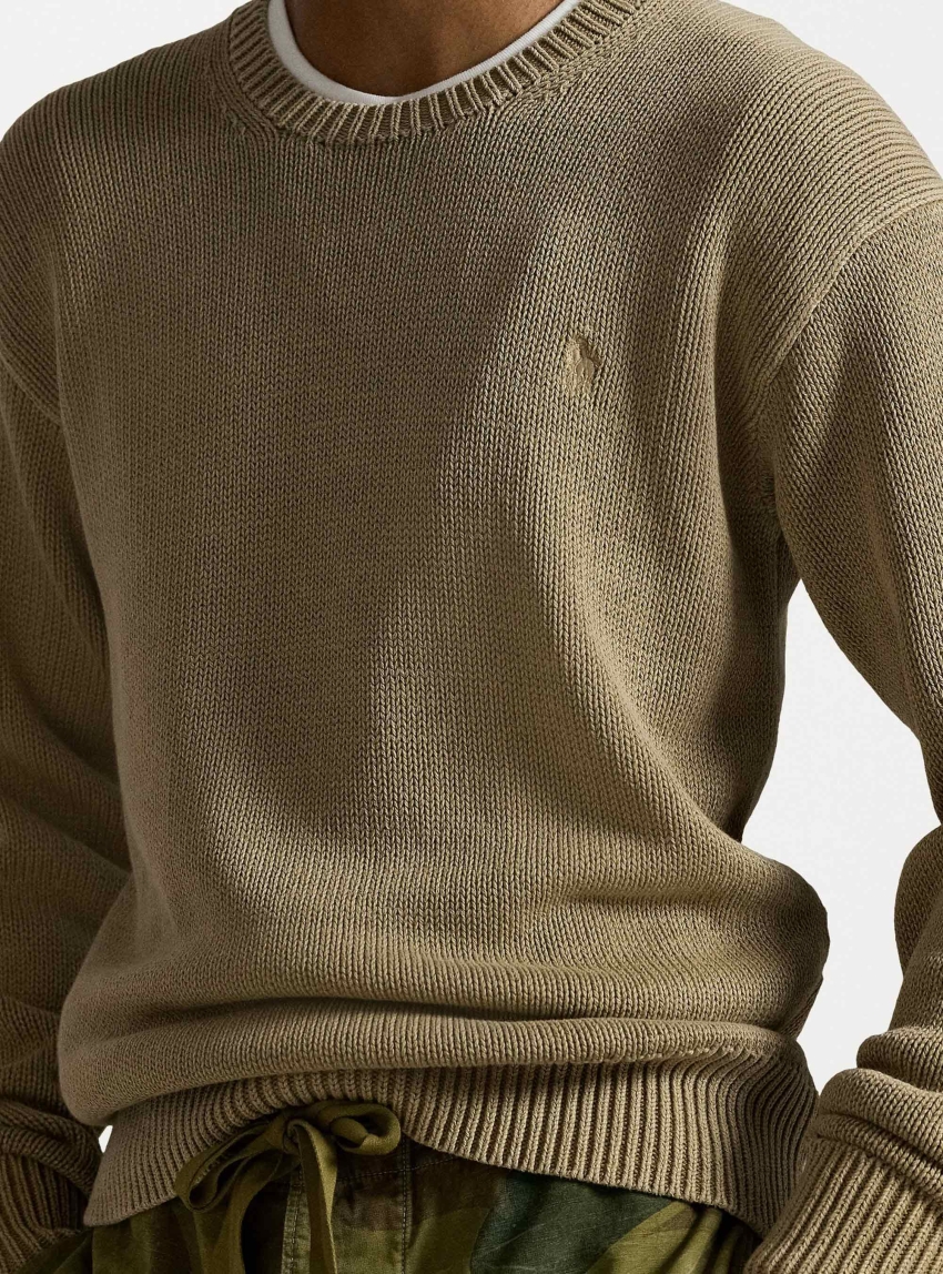 Polo Ralph Lauren Garment-Dyed Cotton Jumper - Ecru