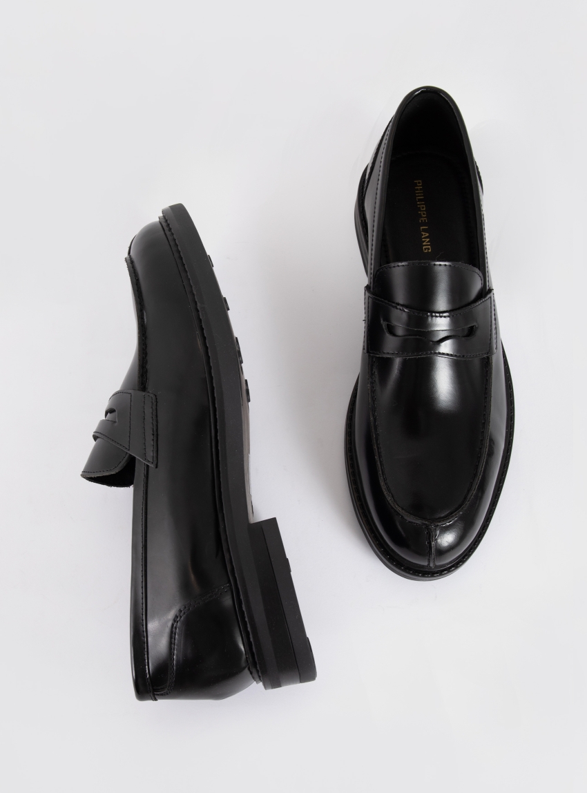 Philippe Lang Penny Loafers - Black