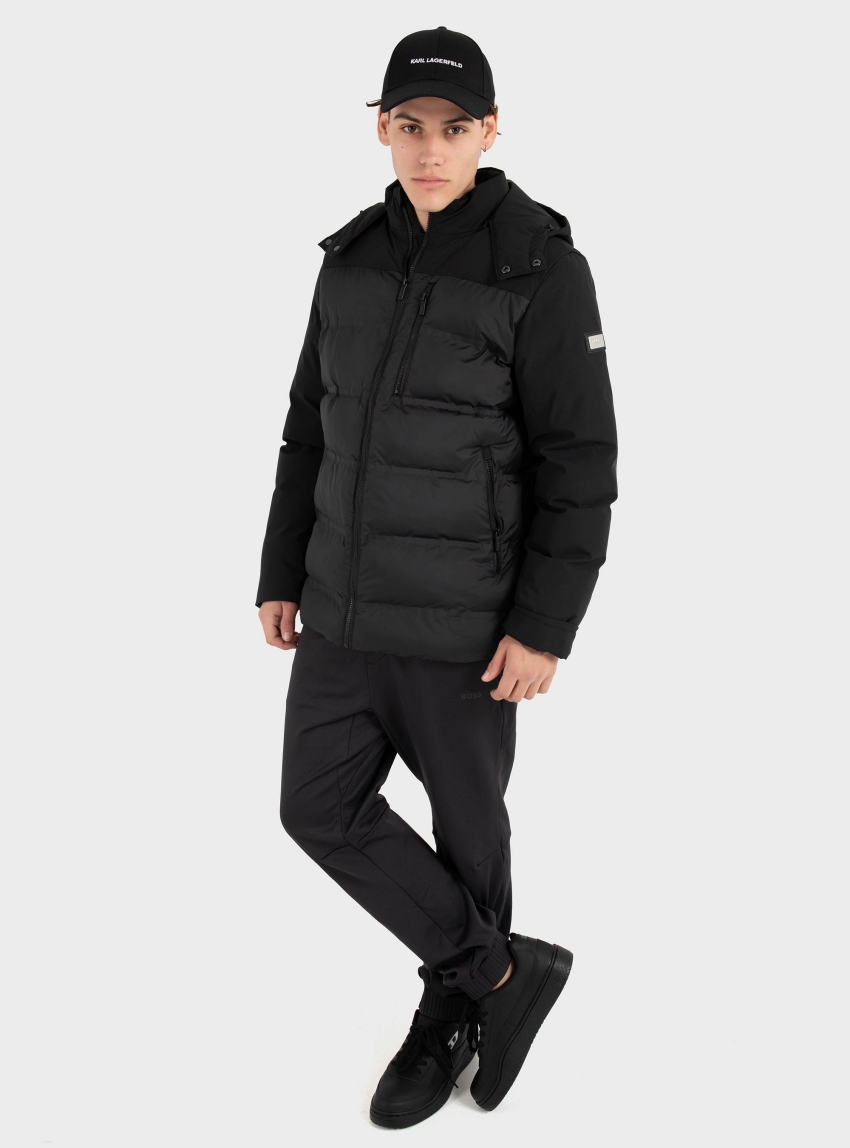 Karl Lagerfeld HOODED JACKET - Black
