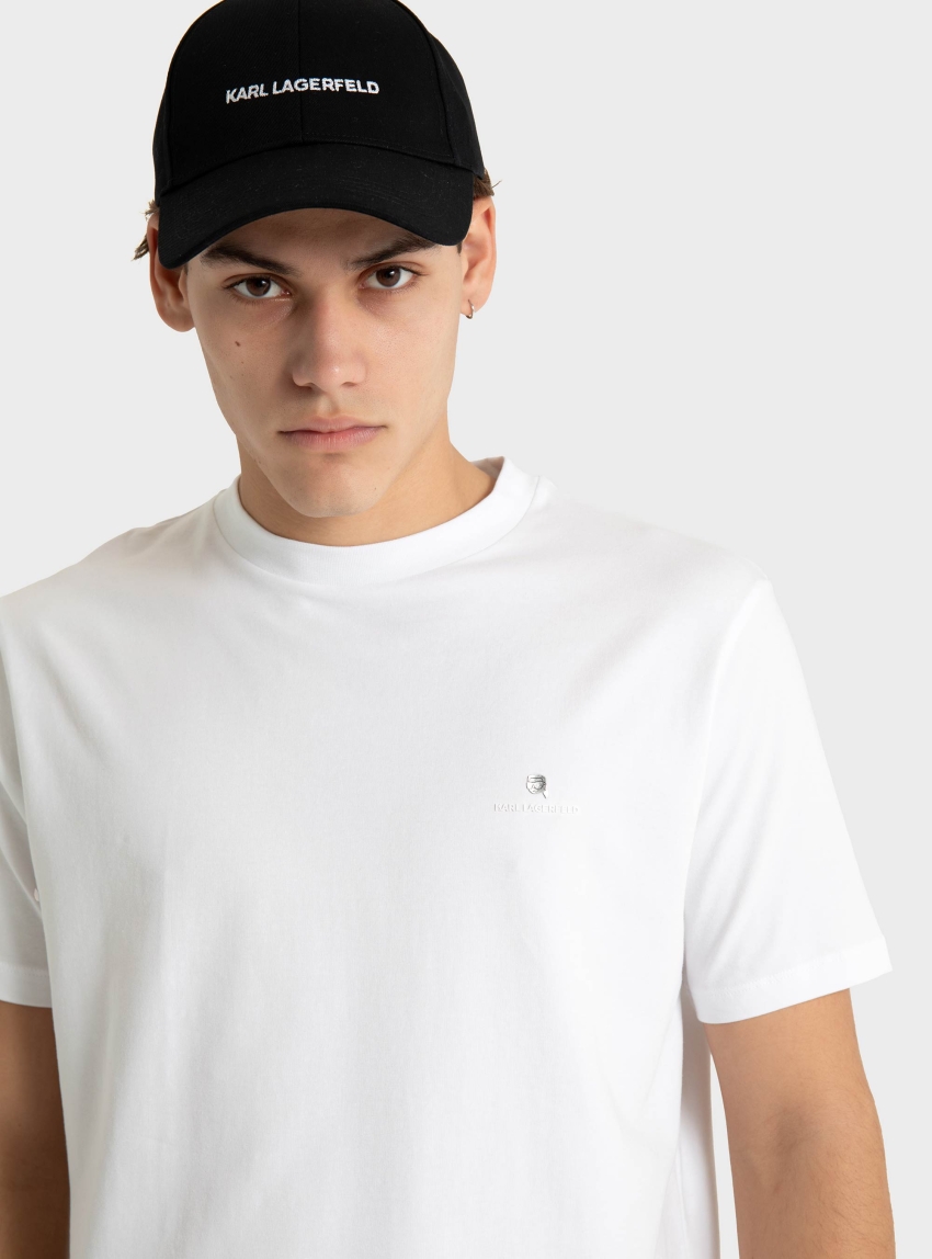 Karl Lagerfeld Micro Ikonik Logo T-Shirt - White