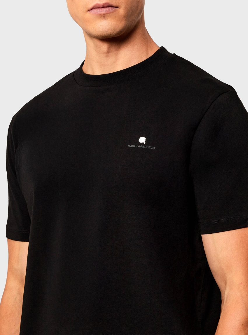Karl Lagerfeld Micro Ikonik Logo T-Shirt - Black