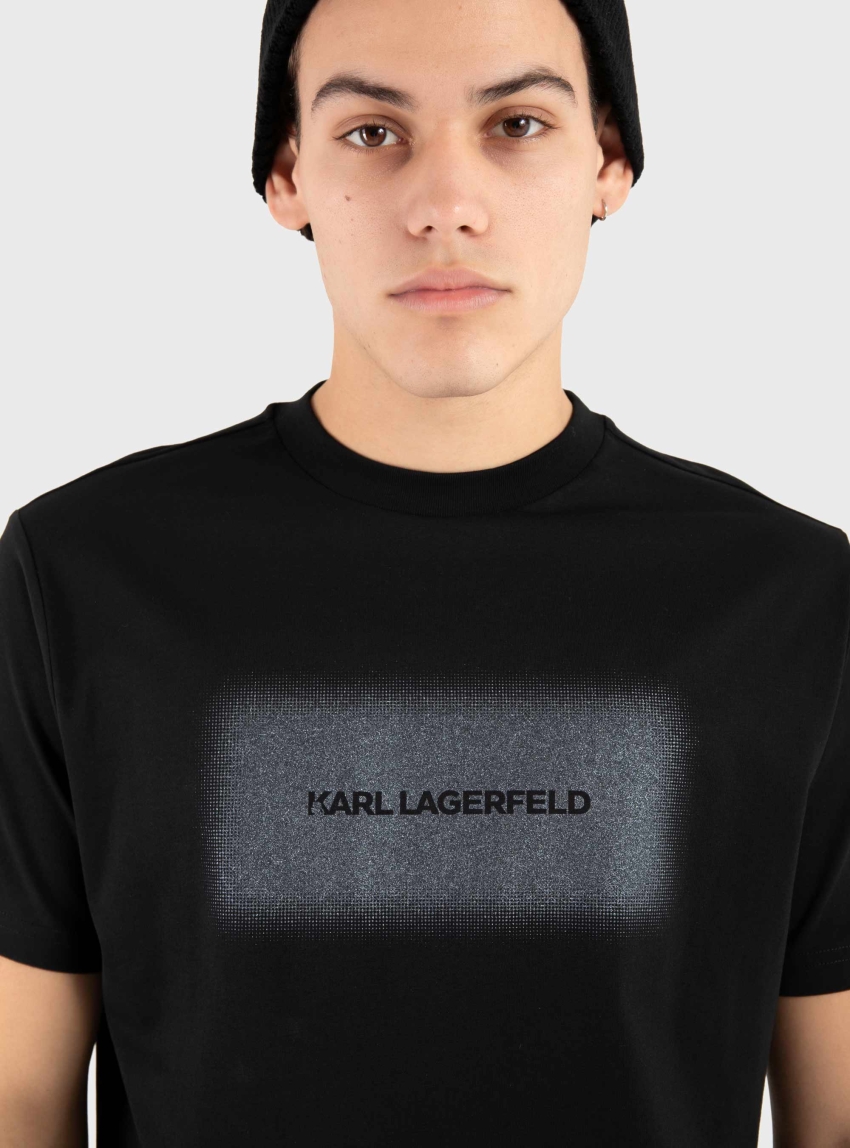Karl Lagerfeld Faded Logo T-Shirt - Black