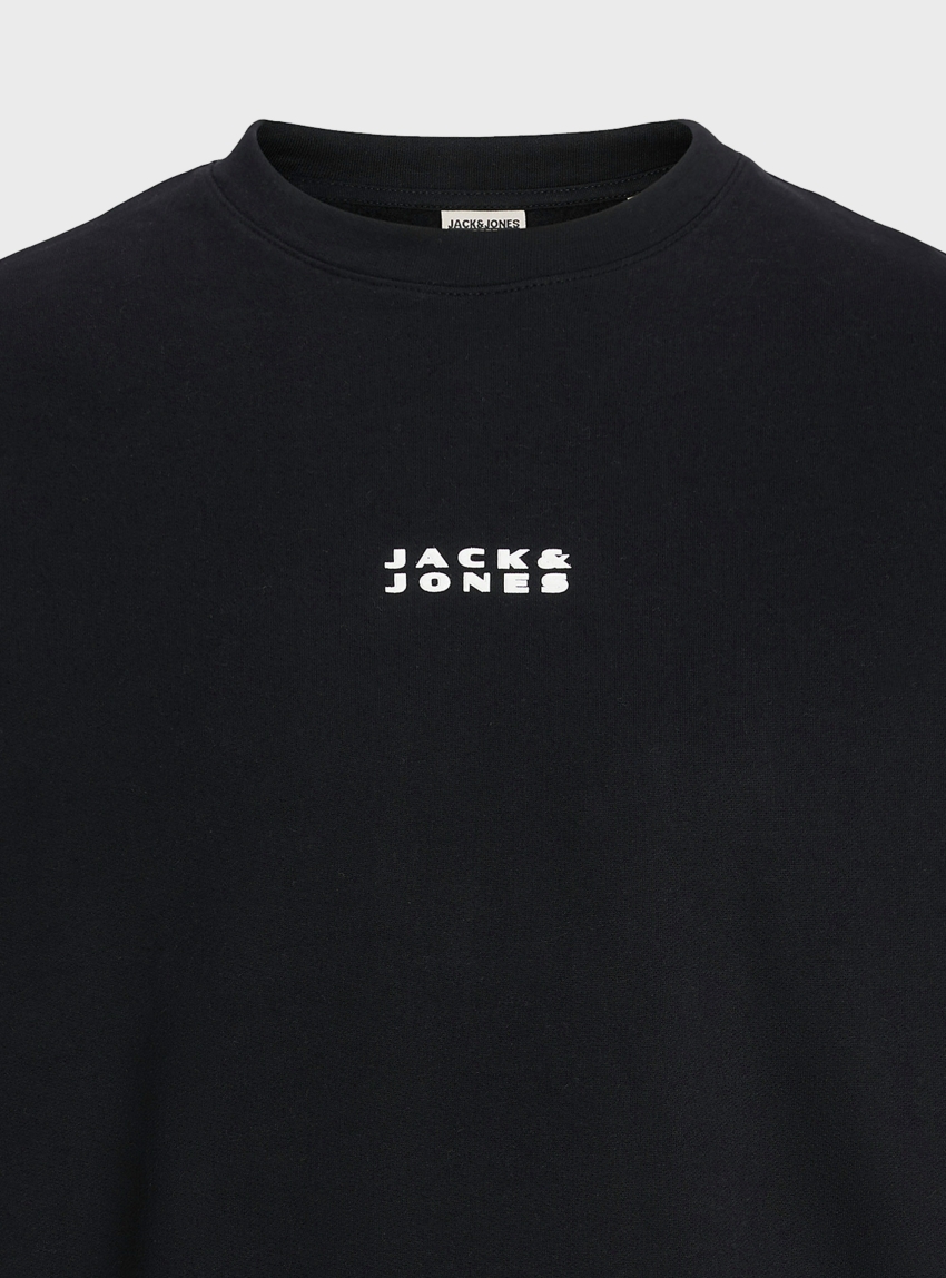 Jack & Jones Jcostance Relaxed Crew Neck Sweater - Black