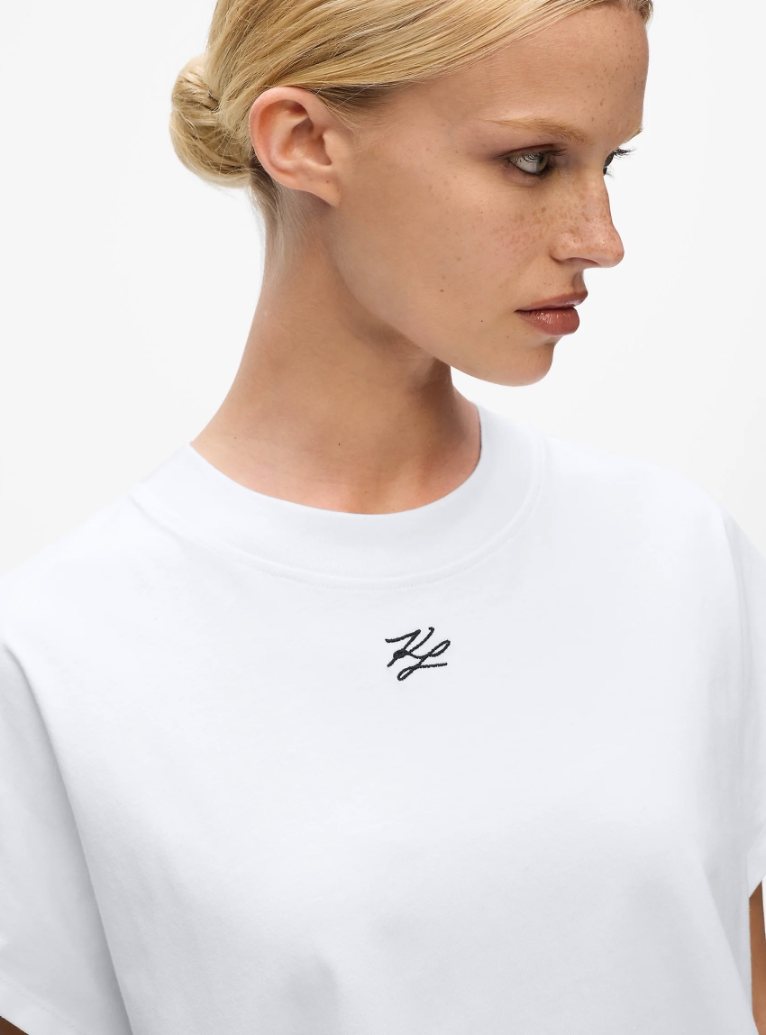 Karl Lagerfeld Autograph Relaxed T-Shirt - White