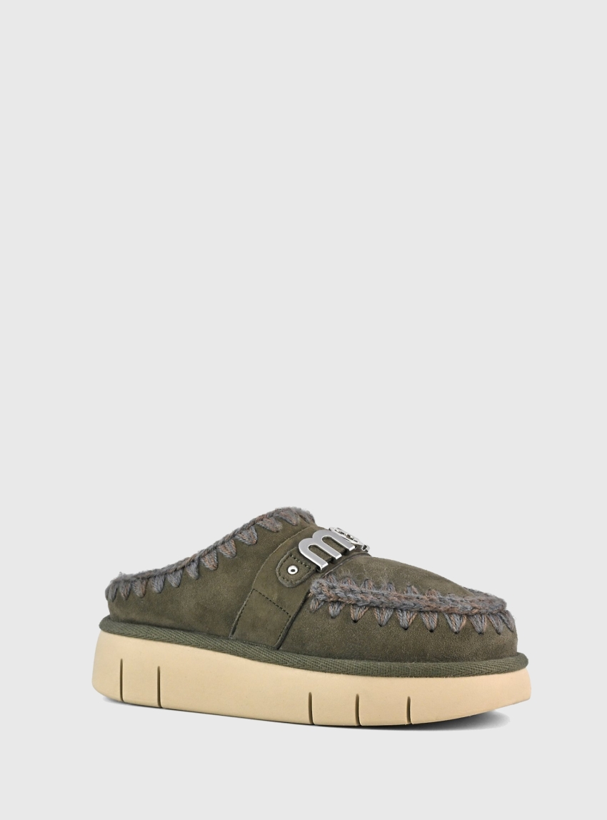 Mou Bounce Clog Suede - Black