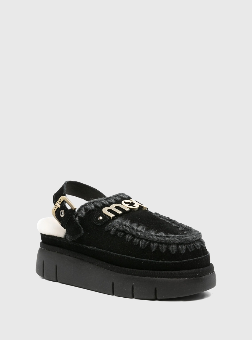 Mou Bounce Clog Back Strap - Black