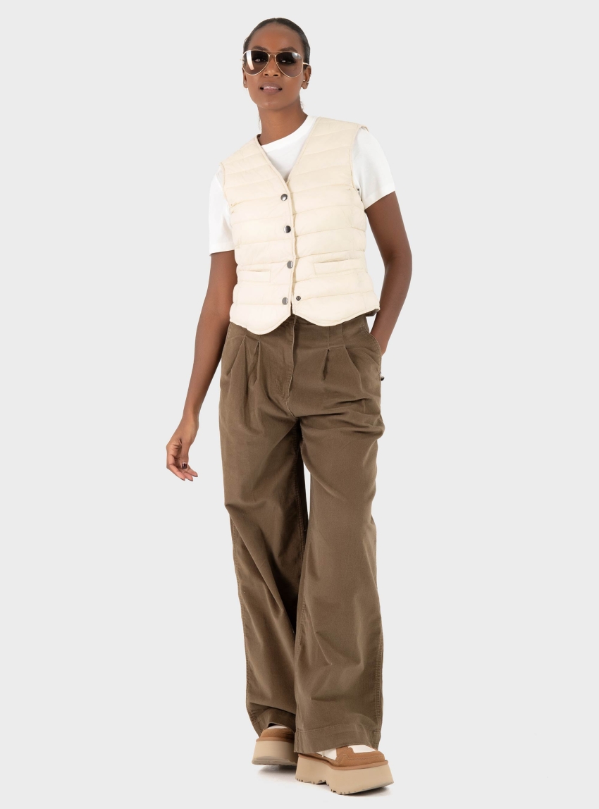 Vero Moda Siva Short Waistcoat - Ecru