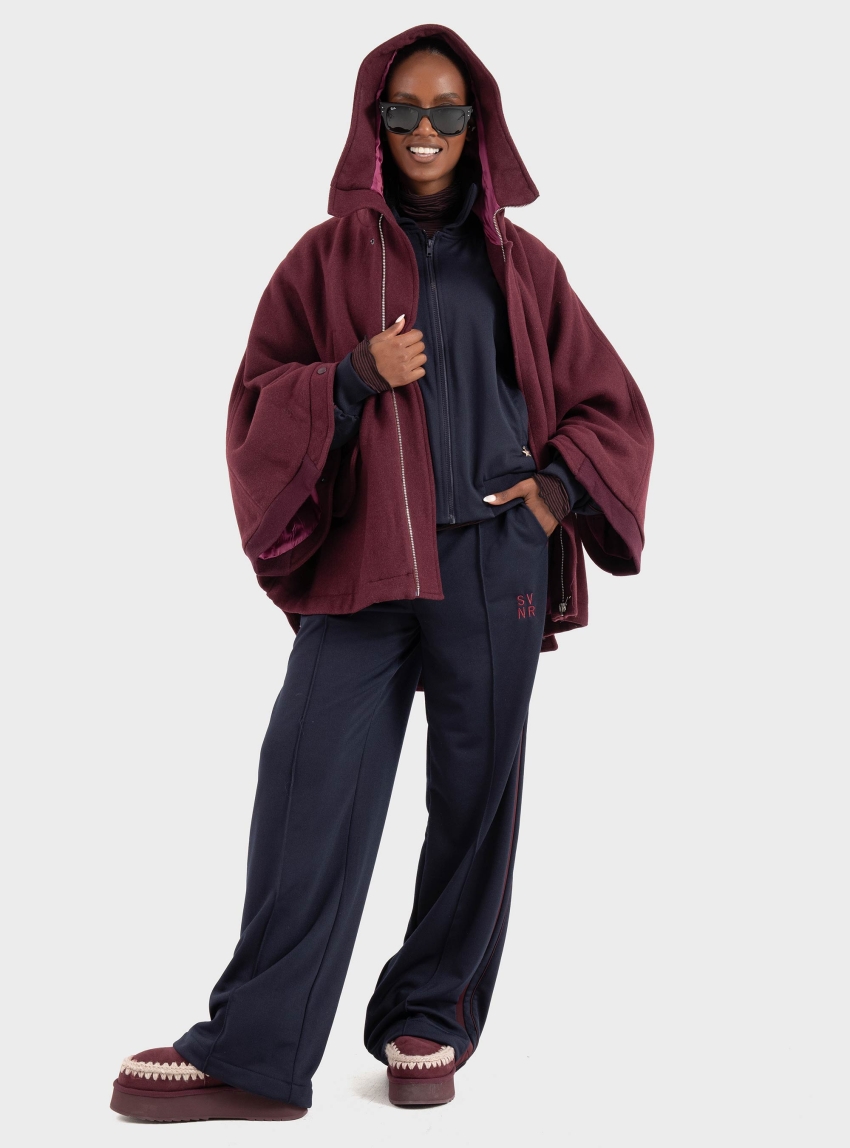 Souvenir Wide Track Pants - Dark Blue