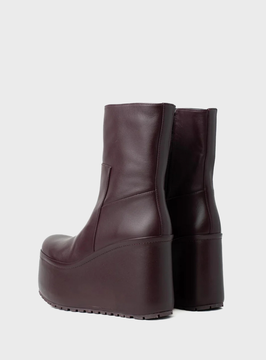 Paloma Barcelo Barta track suede Ankle Boots - Bordeaux