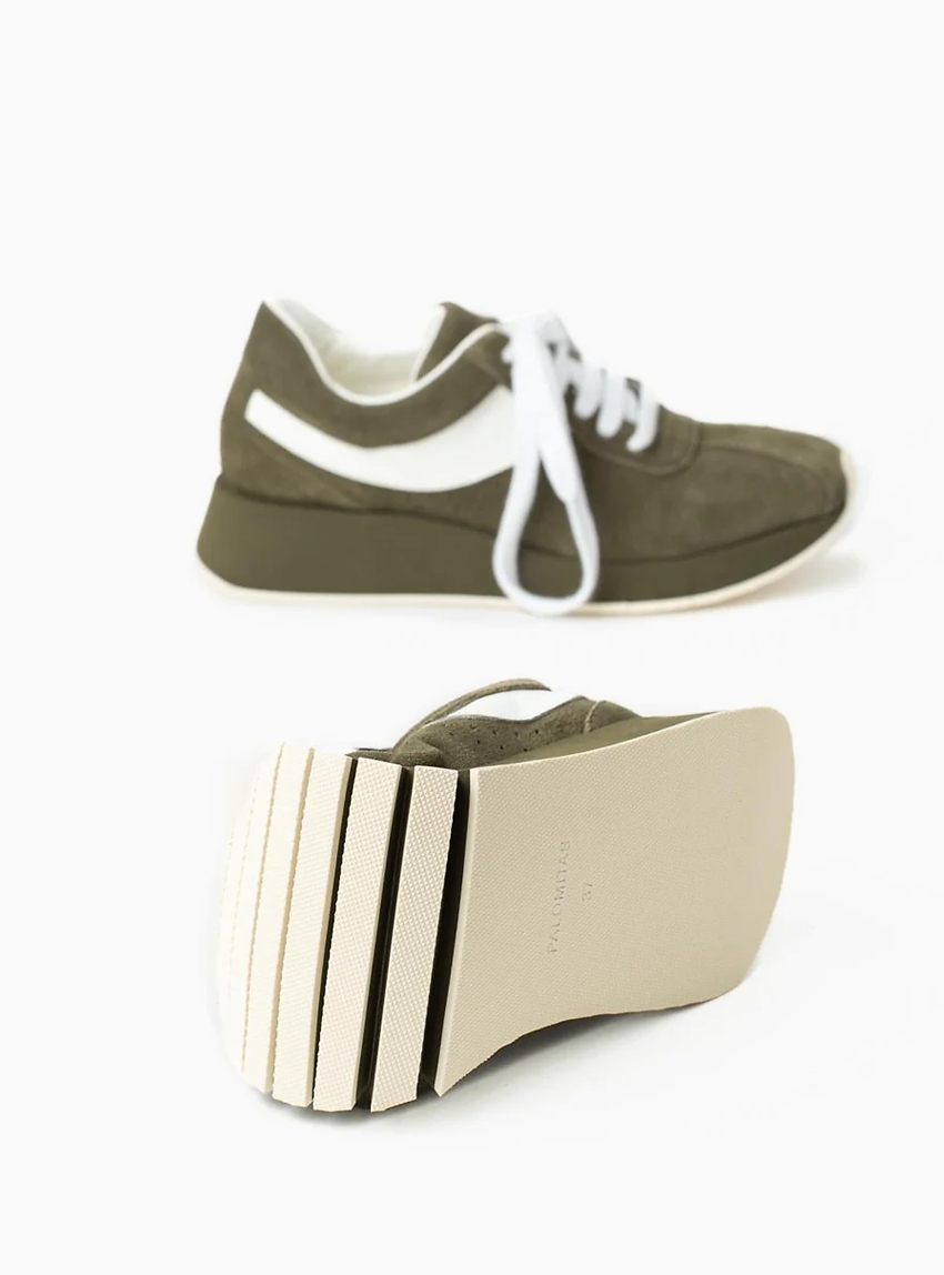 Palomitas By Paloma Barcelo Zoe suede Sneakers - Khaki