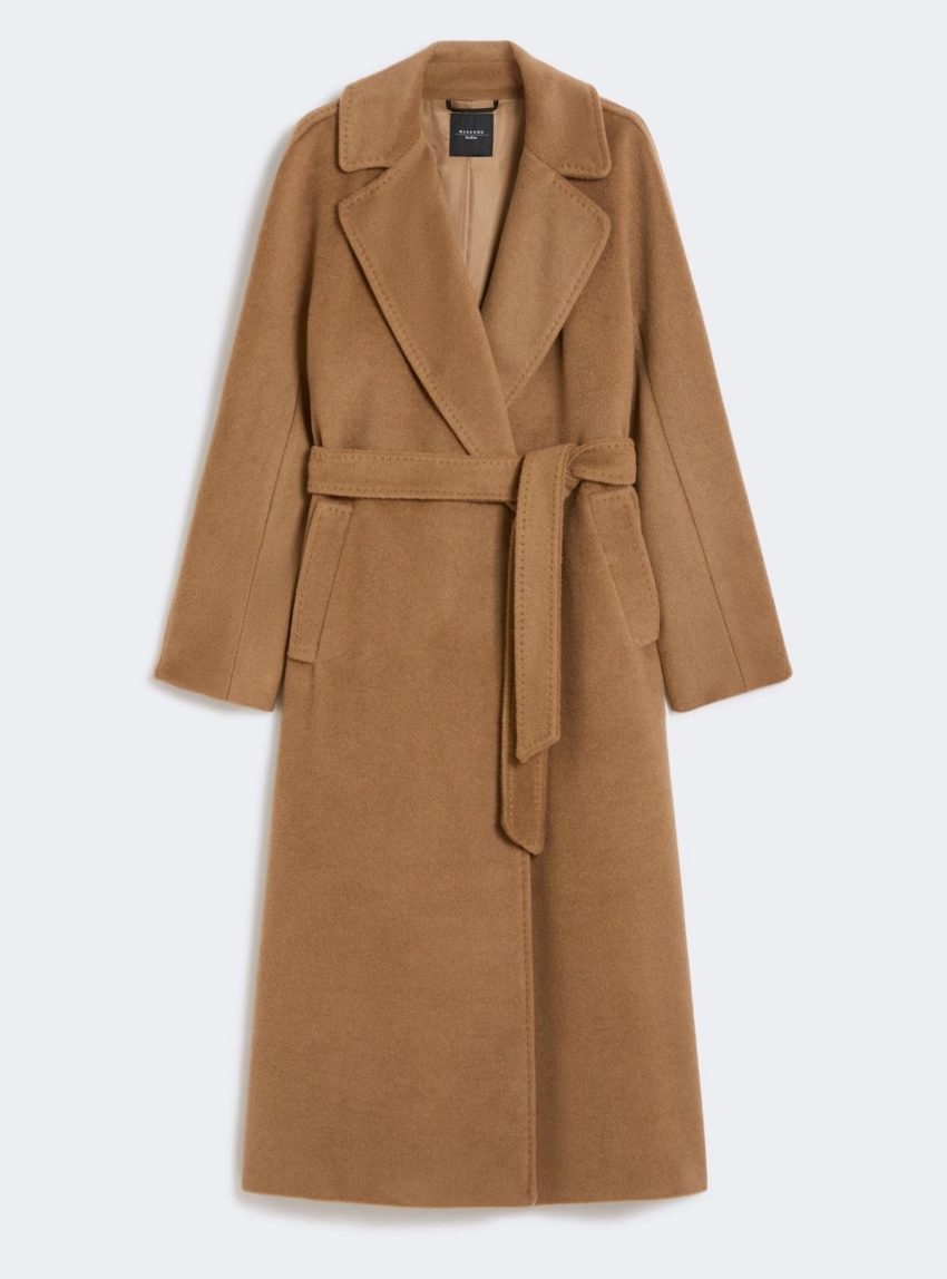 Weekend Max Mara Long wool and alpaca coat TEMPERA - Camel