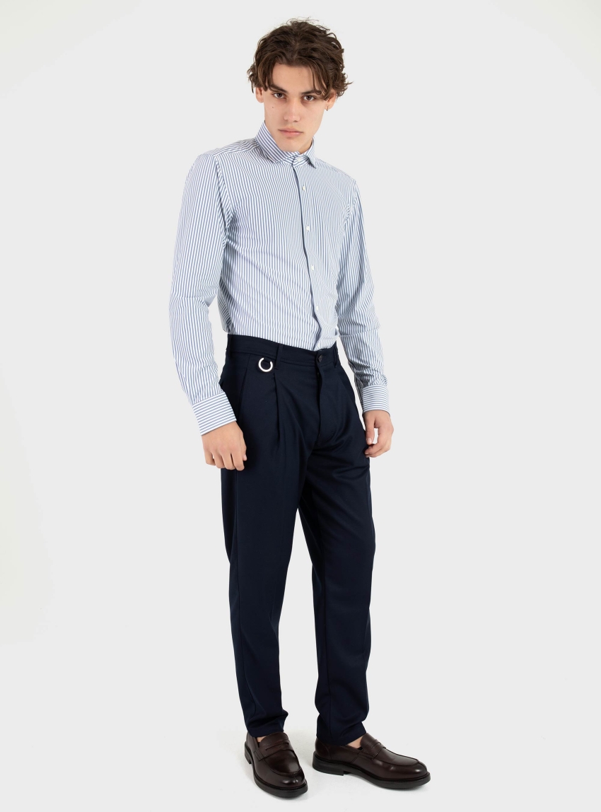 Drykorn Devyn Trousers With D-Ring Detail - Blue