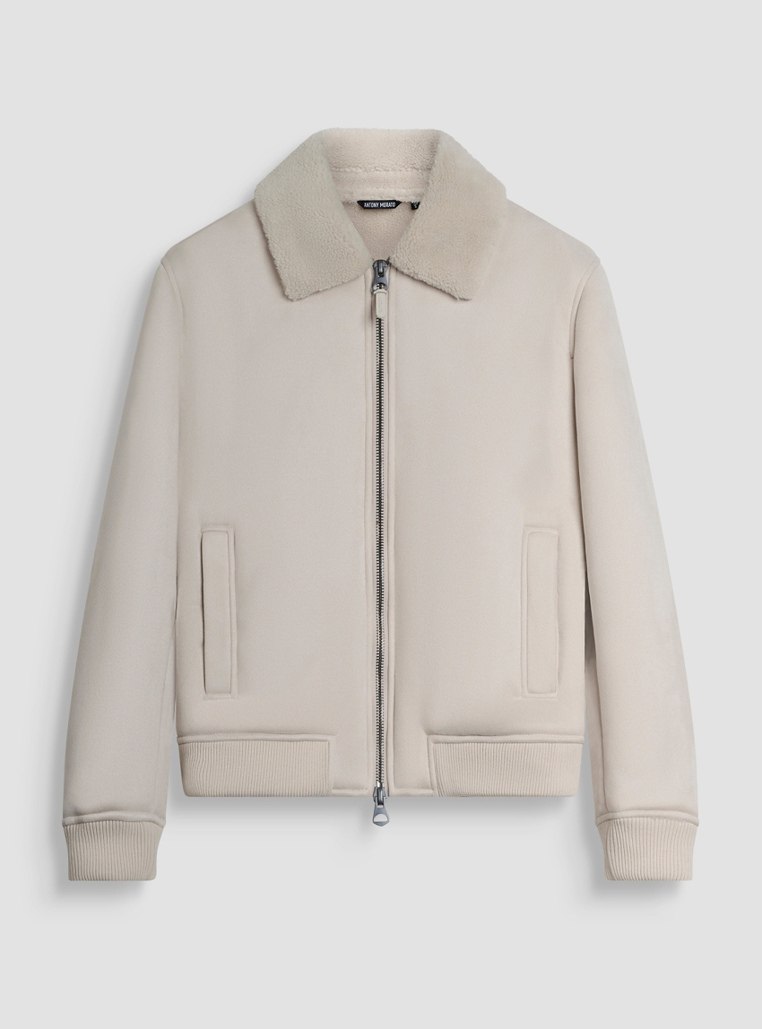 Antony Morato Regular Fit Bomber Jacket - Ecru