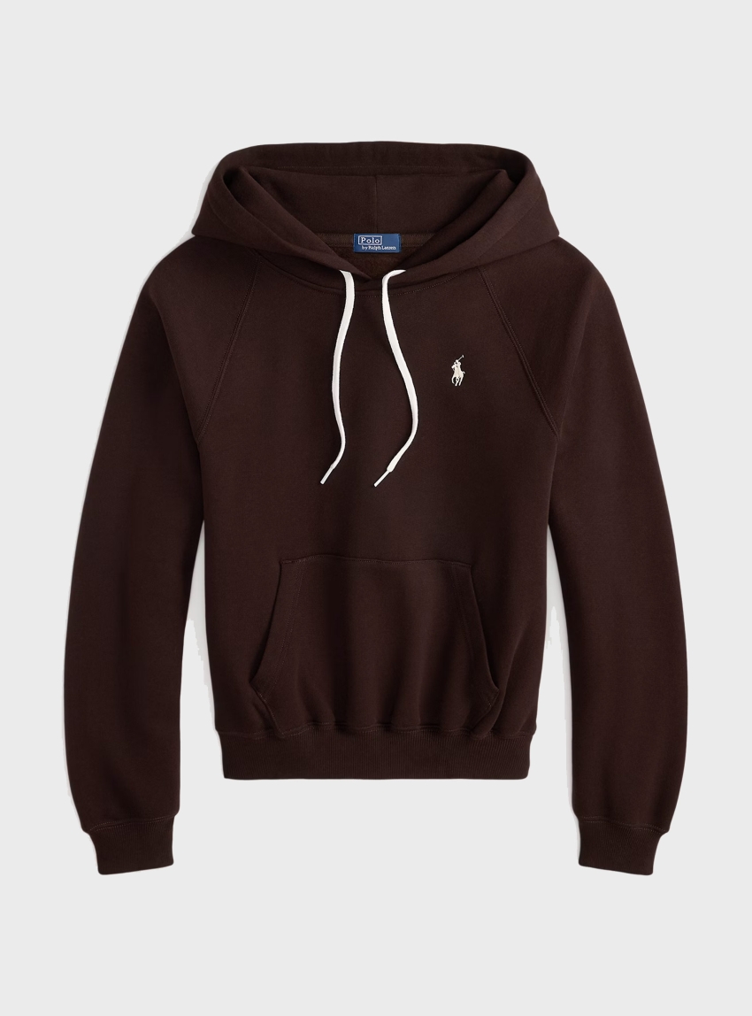 Polo Ralph Lauren Shrunken Fit Fleece Hoodie - Brown