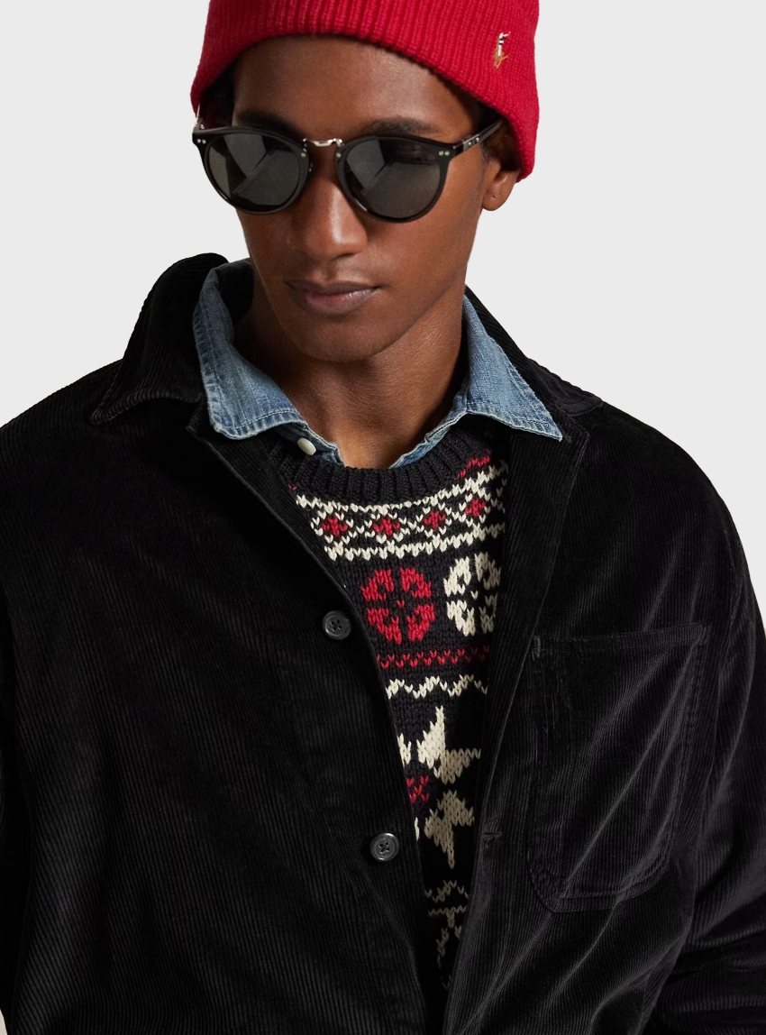 Polo Ralph Lauren Corduroy Utility Overshirt - Black