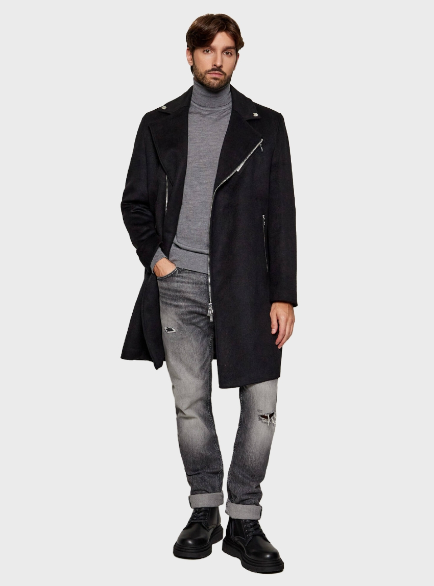 Karl Lagerfeld Zip Coat - Black