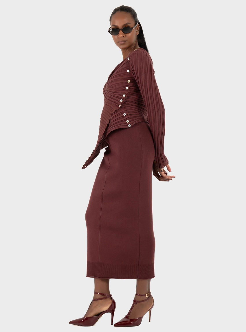 Ioanna Kourbela Archetypes – Cardigan “5001” - Bordeaux