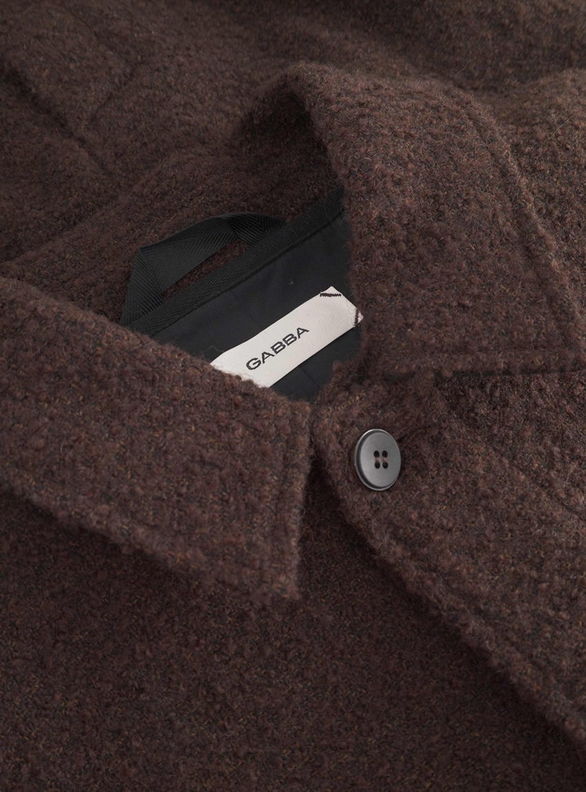 Gabba Milano Boucle Coat - Brown