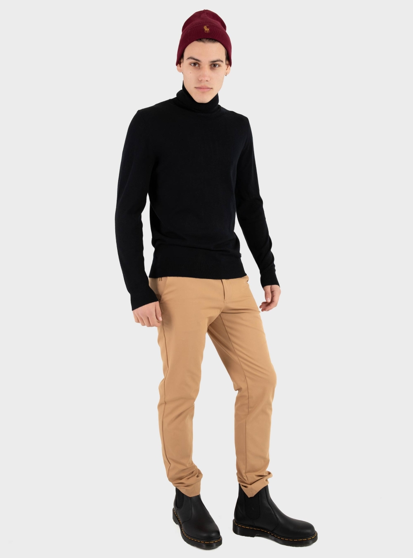 Gianni Lupo Roll Neck Knit - Black
