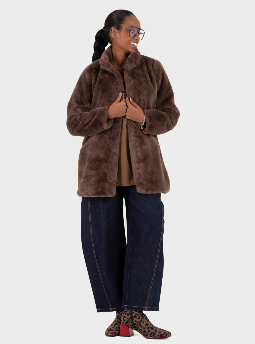 Only Vida Faux Fur Coat - Brown