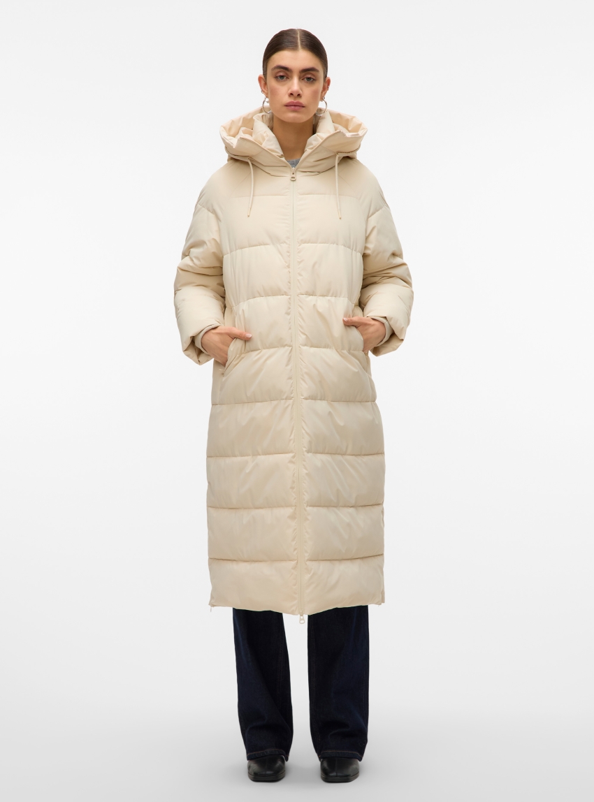 Vero Moda Elanor Laurie Long Coat - Ecru