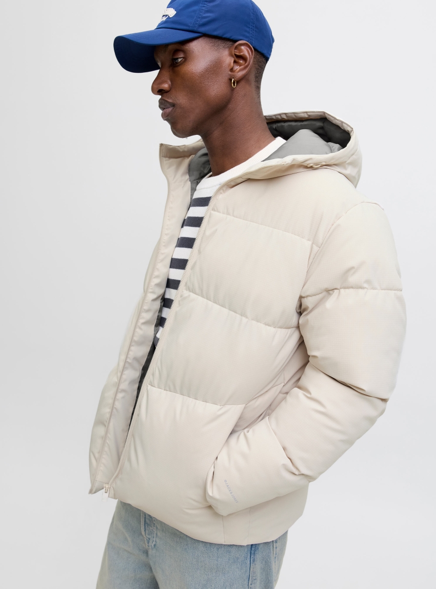Jack & Jones Global Puffer Jacket - Ecru
