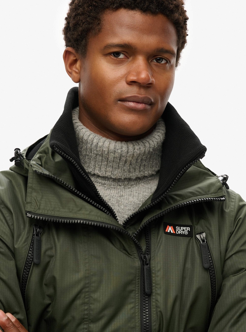 Superdry Hooded Mountain Windbreaker Jacket - Olive 