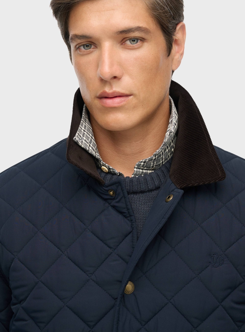 Superdry Quilted Estate Coach Jacket - Dark Blue