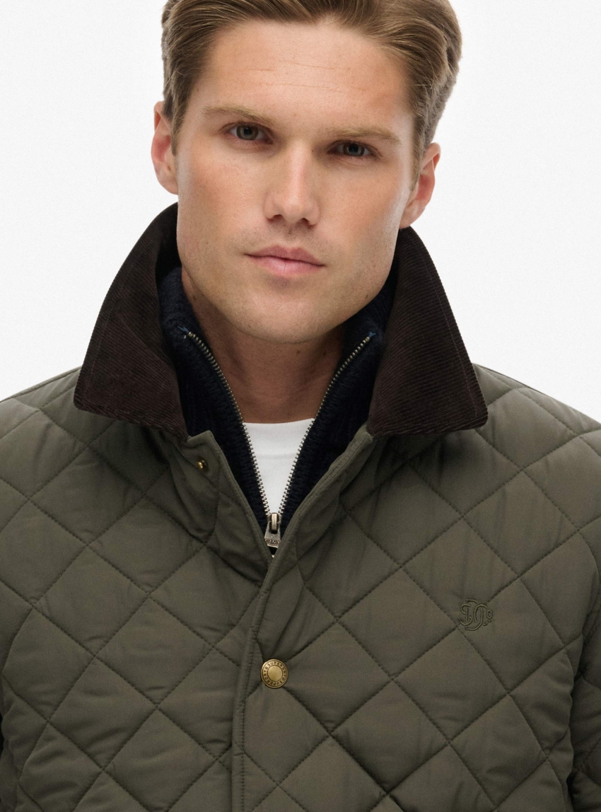 Superdry Quilted Estate Coach Jacket - Khaki