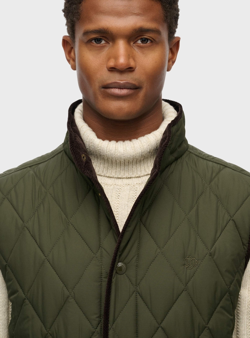 Superdry Quilted Estate Gilet - Olive 